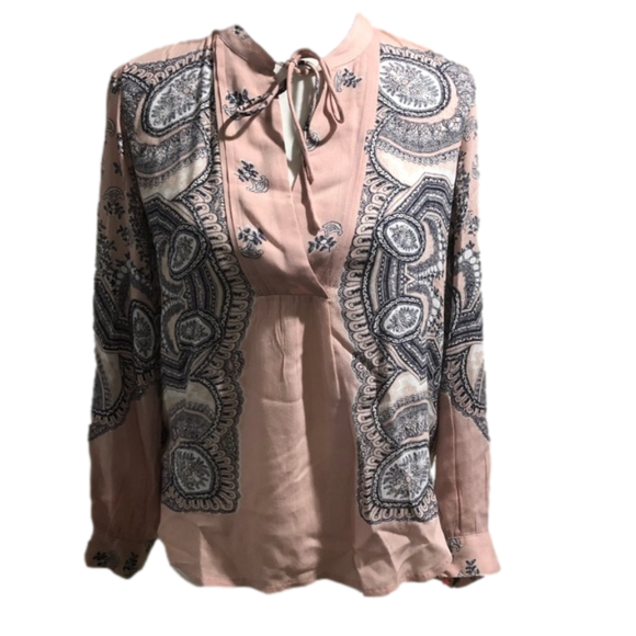 Lucky Brand Tops - NWT Lucky Brand XS Pink Paisley Print Top